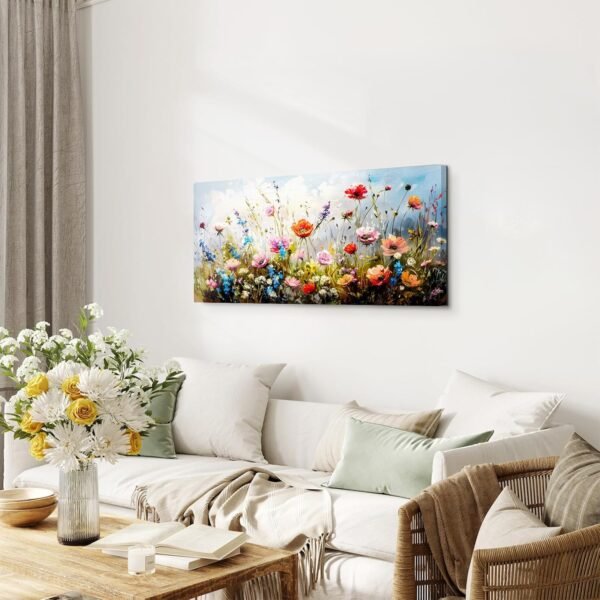 SERIMINO Large Wall Art for Living Room Canvas Prints, Nature Floral Botanical Wall Decor Farmhouse Decor, Colorful Flower Market Modern Home Decor Oil Paintings Bathroom Decor Aesthetic 20"X40"