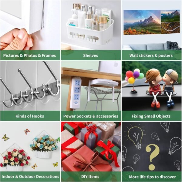 Double Sided Tape Heavy Duty(Extra Large 16.5FT), Nano Adhesive Mounting Tape Wall Decor,Sticky Picture Hanging Adhesive Strips Poster Tape