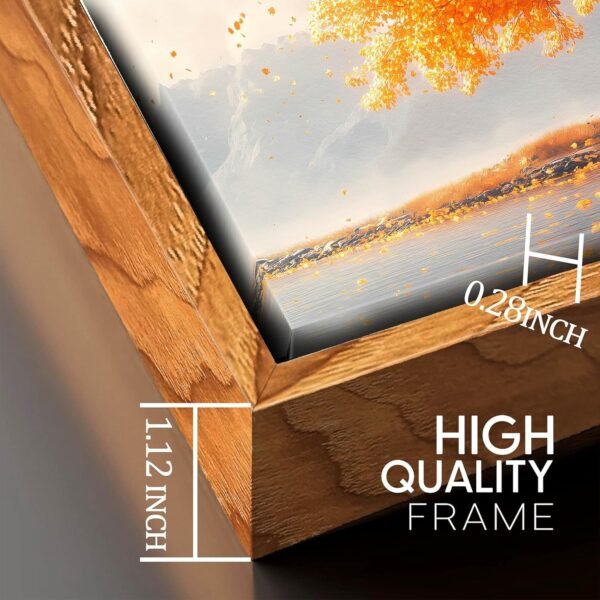 Framed Canvas Wall Art for Living Room Bedroom Office Large Tree of Life Wall Art Orange Tree Fall Landscape Picture Modern Canvas Prints Decor Size 20x40